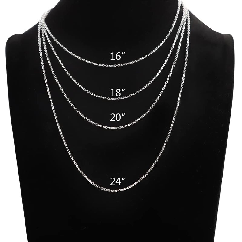 Andblue 30 Pack Necklace Chains 2mm Stainless Steel Link Cable Chain Necklace Bulk for DIY Jewelry Making Supplies (20 Inches) - Image 5